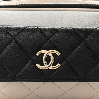 Chanel Goatskin Quilted Waist Bag Beige White Black 11 of 17