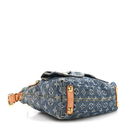 Louis Vuitton Monogram Denim Baggy PM Blue 4 of 12