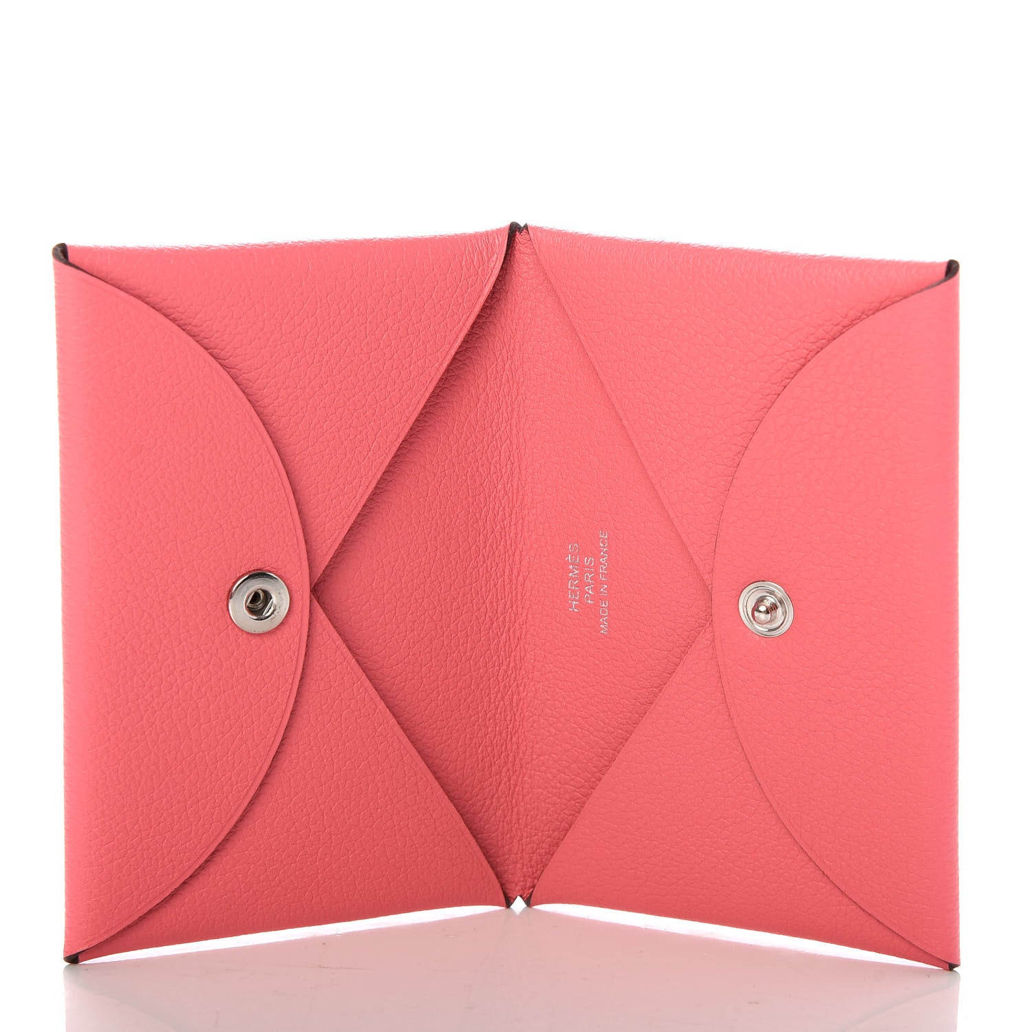 Hermes Evercolor Calvi Card Case Rose Azalee 5 of 7