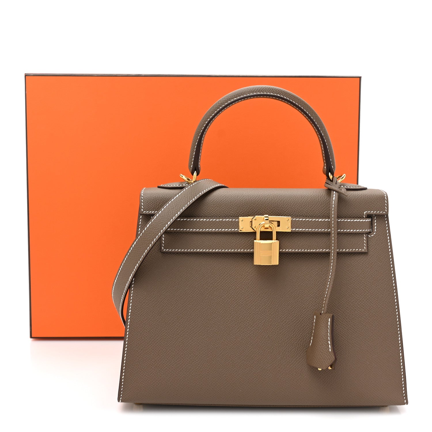 Hermes Epsom Kelly Sellier 25 Etoupe 9 of 9
