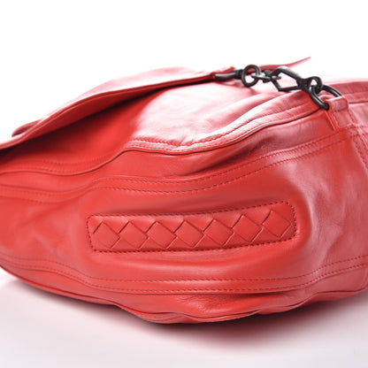 Bottega Veneta Calfskin Leggero Shoulder Bag New Red 7 of 8
