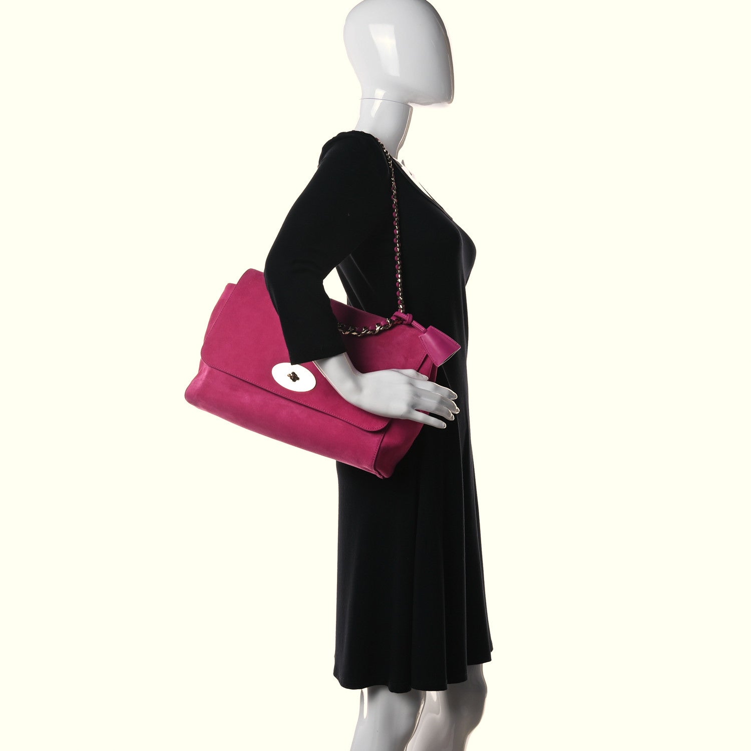 Mulberry Suede Oversized Lily Flap Pink 2 of 16