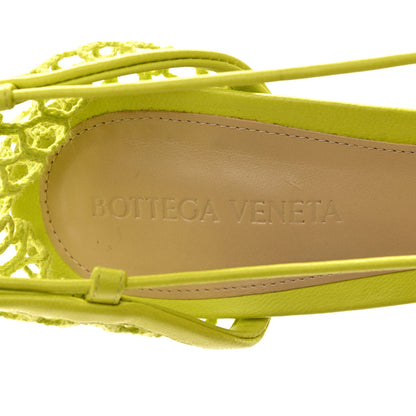 Bottega Veneta Mesh Nappa Stretch Ankle Tie Sandals 40 Kiwi 7 of 9
