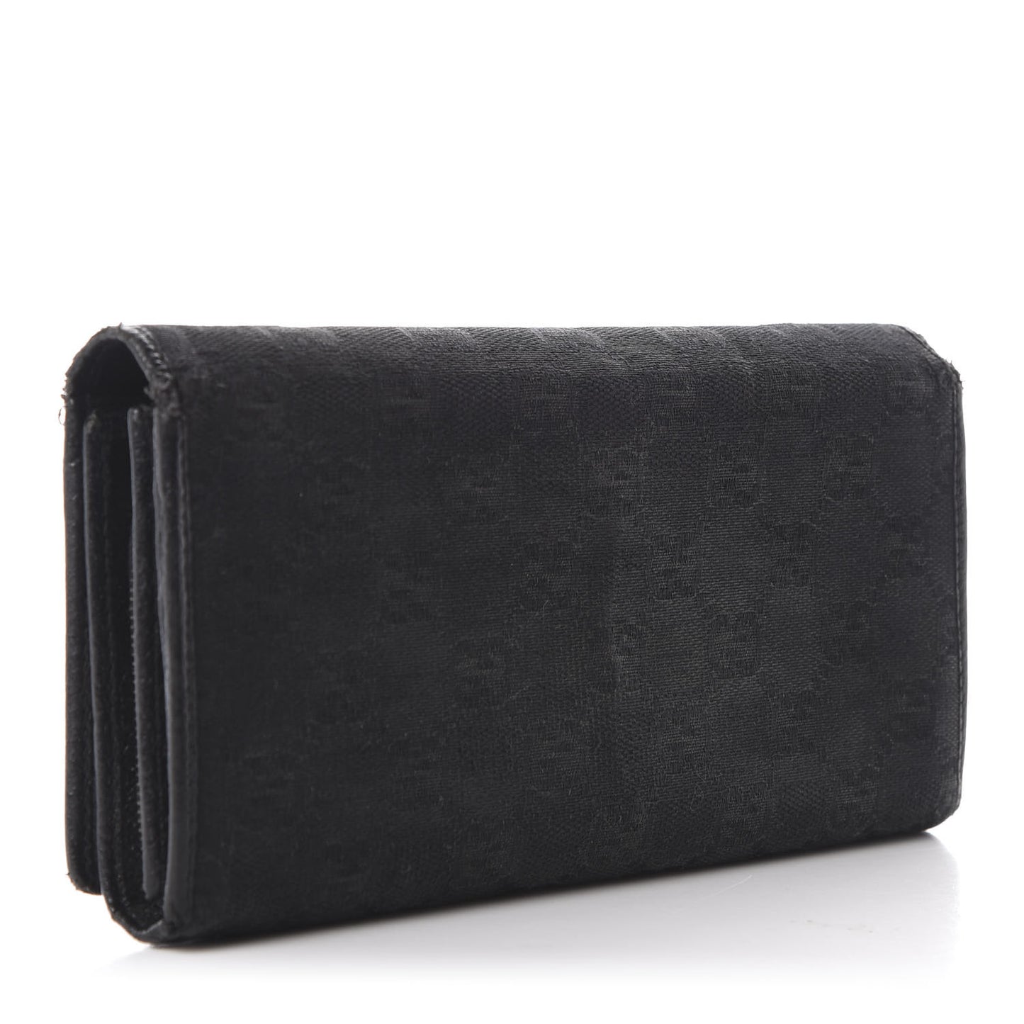 Monogram Metal Bar Chain Wallet Black