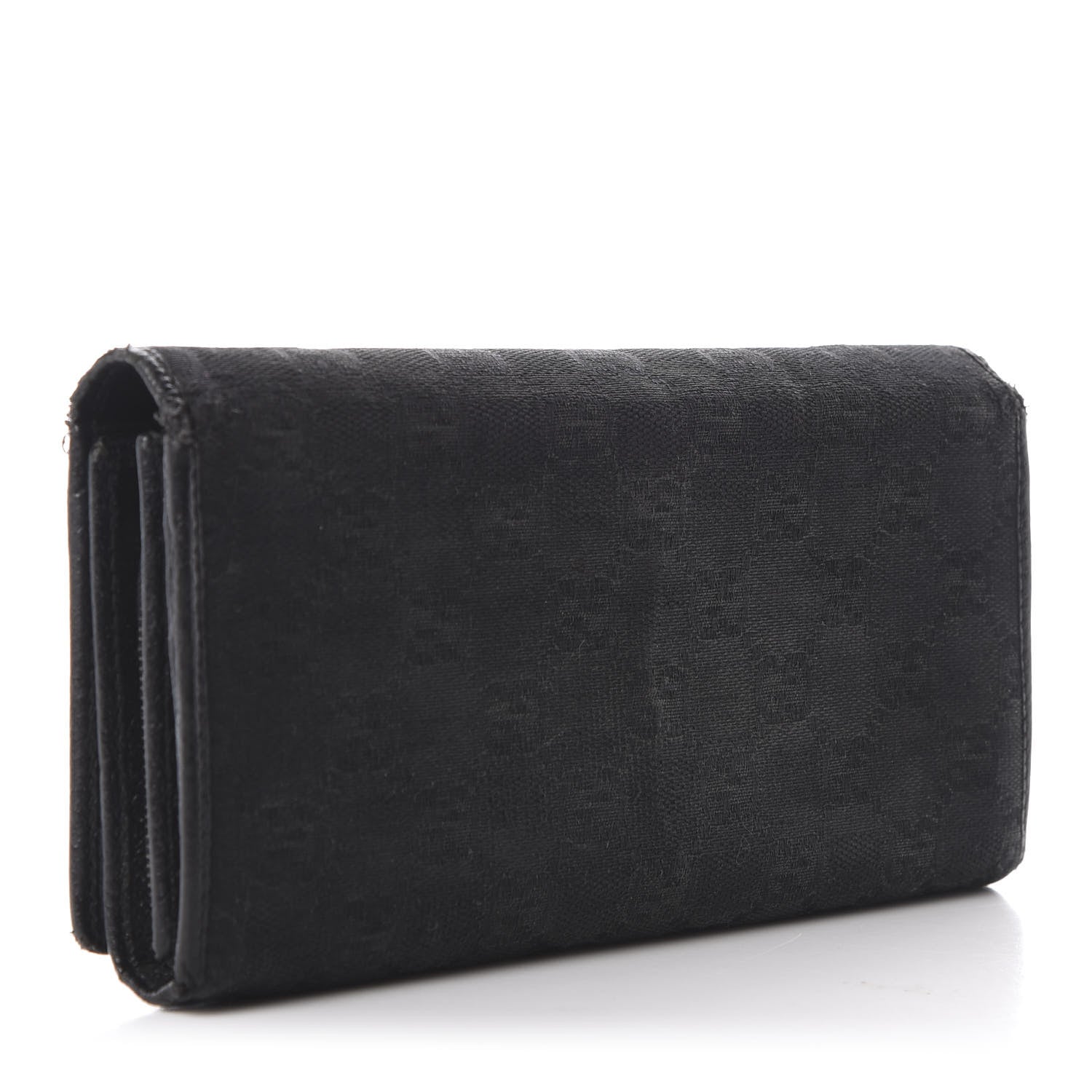 Gucci Monogram Metal Bar Chain Wallet Black 3 of 8