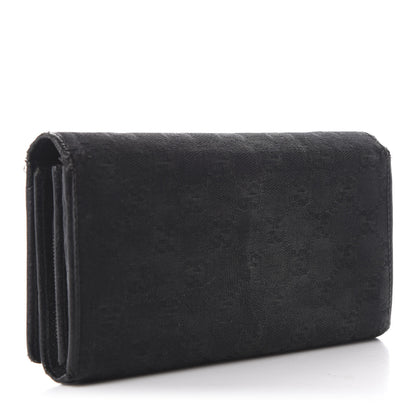 Gucci Monogram Metal Bar Chain Wallet Black 3 of 8