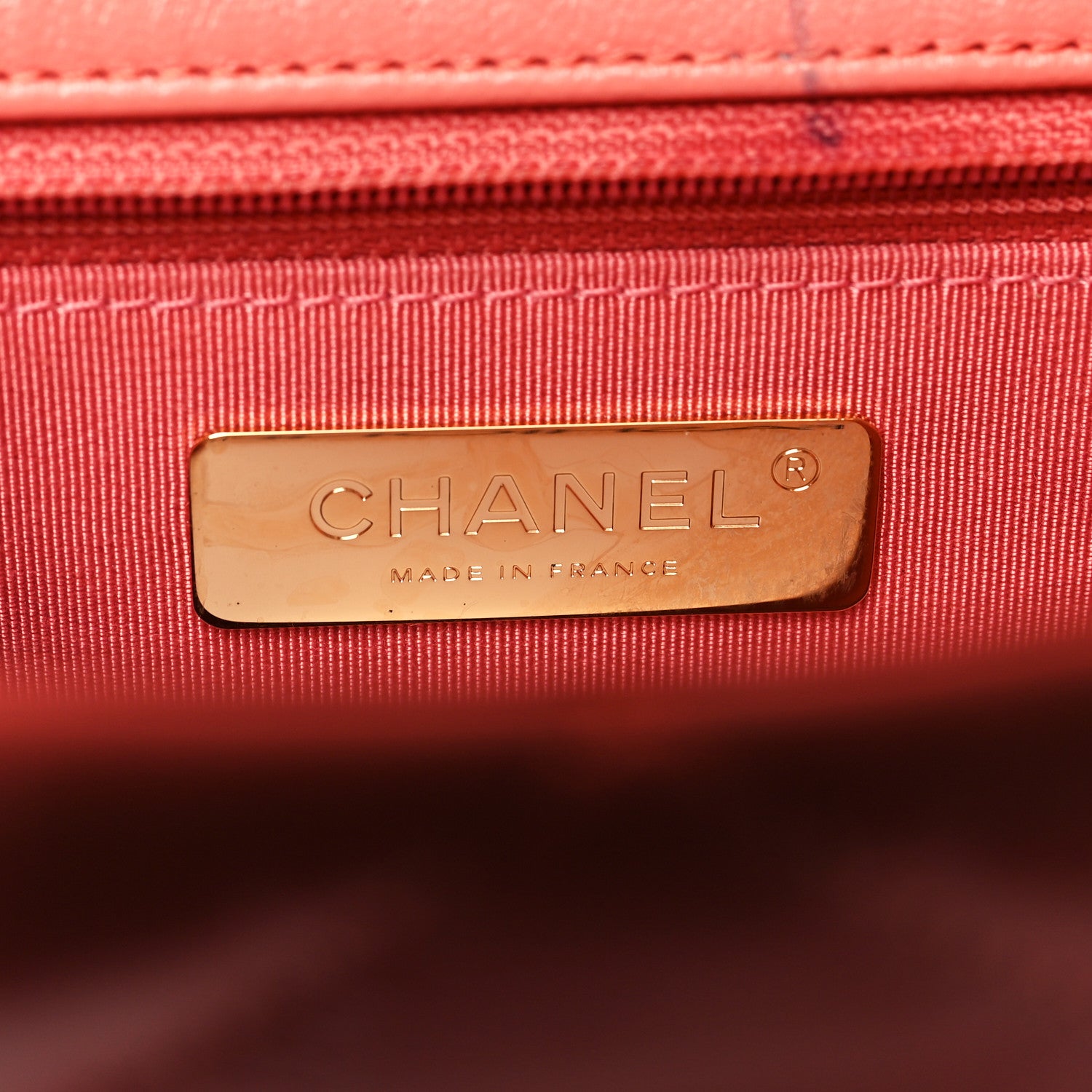 Chanel Lambskin Quilted Large Chanel 19 Flap Coral 6 of 12