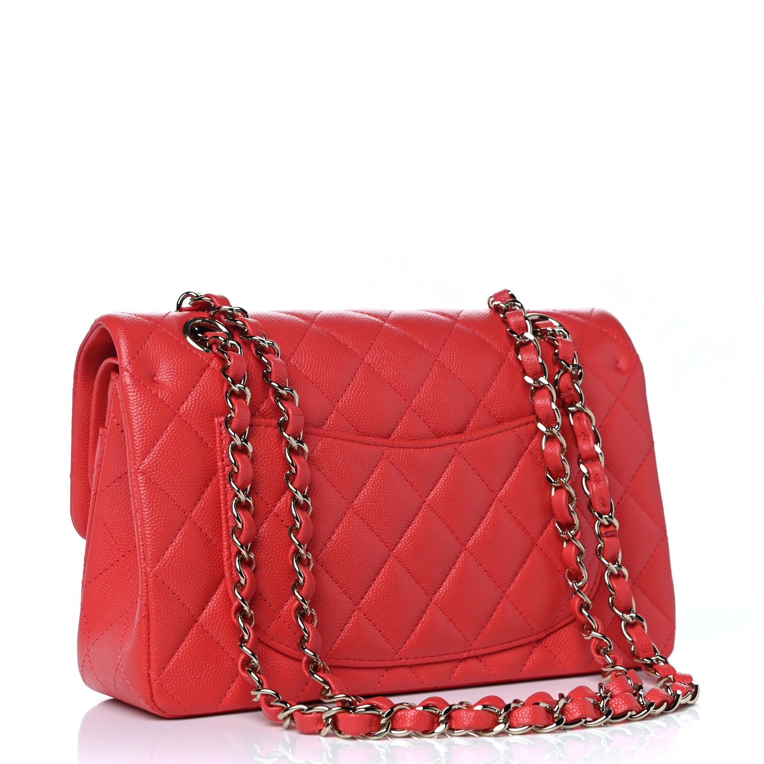 Chanel Caviar Quilted Small Double Flap Red 2 of 14