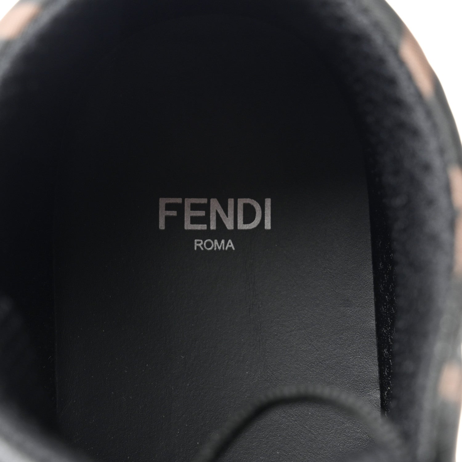 Fendi Nylon FF Reloaded High Top Sneakers 38.5 Tobacco Black 7 of 8