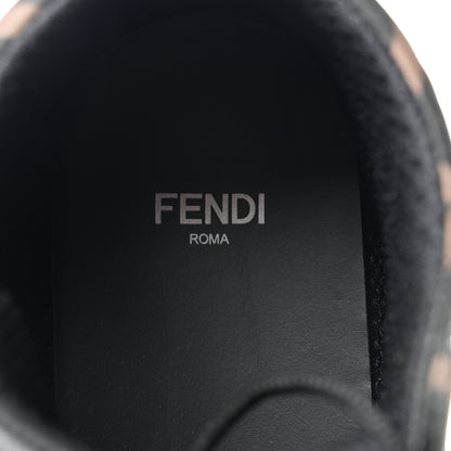 Fendi Nylon FF Reloaded High Top Sneakers 38.5 Tobacco Black 7 of 8