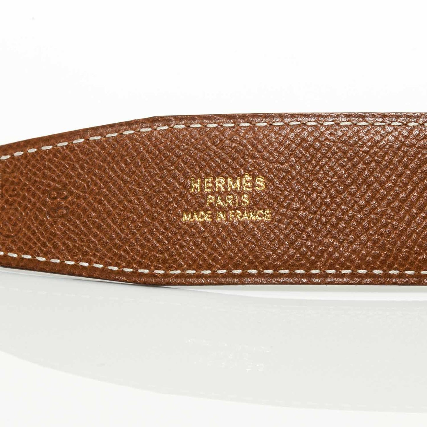 Courchevel Reversible H Belt Gold Navy 68