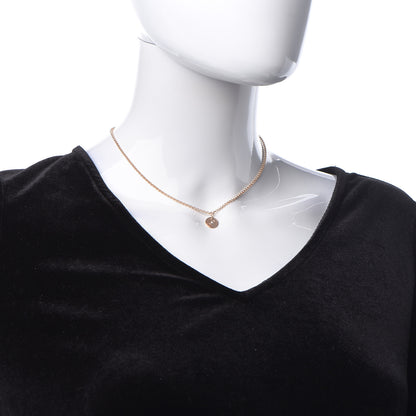 Hermes 18K Rose Gold Diamond Gambade Clou de Selle Necklace 2 of 7