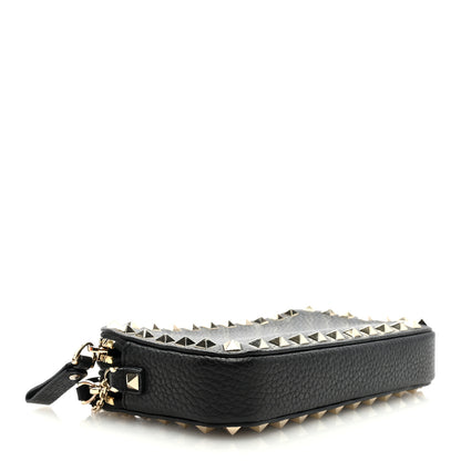 Valentino Garavani Pebbled Calfskin Rockstud Small Chain Shoulder Bag Black 4 of 9