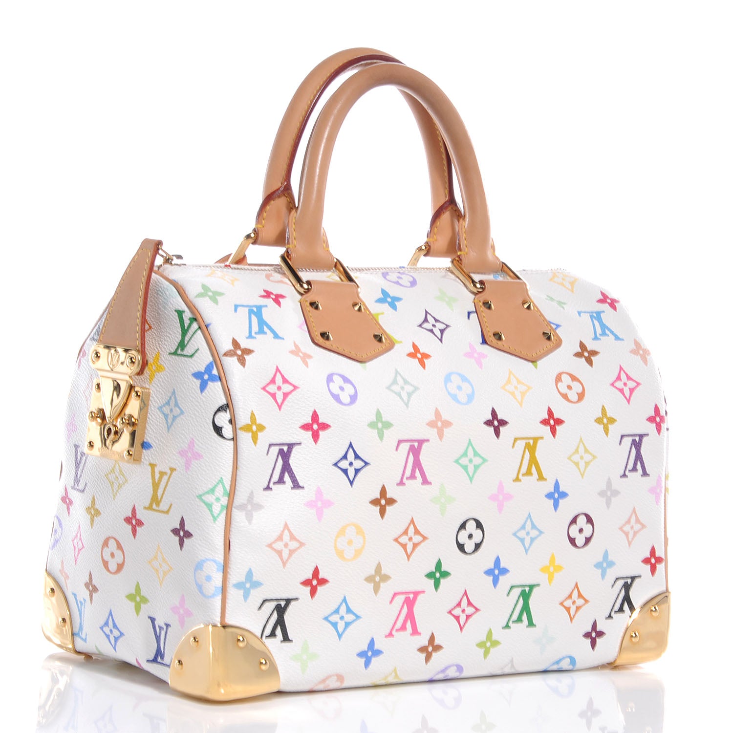 Louis Vuitton Monogram Multicolor Speedy 30 White 3 of 9
