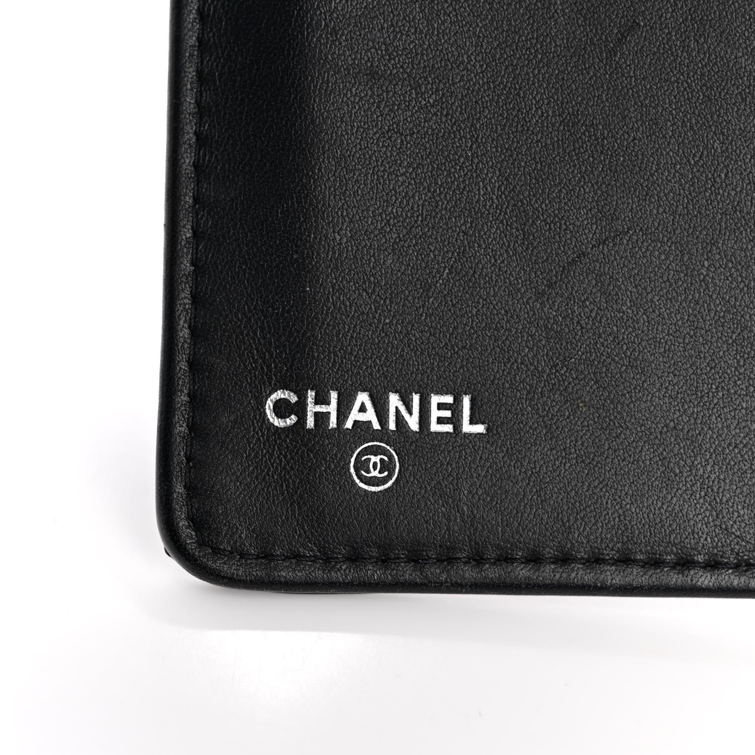 Chanel Patent Camellia Embossed Yen Wallet Black 6 of 13
