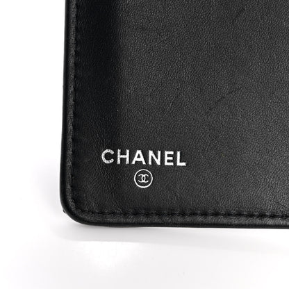 Chanel Patent Camellia Embossed Yen Wallet Black 6 of 13