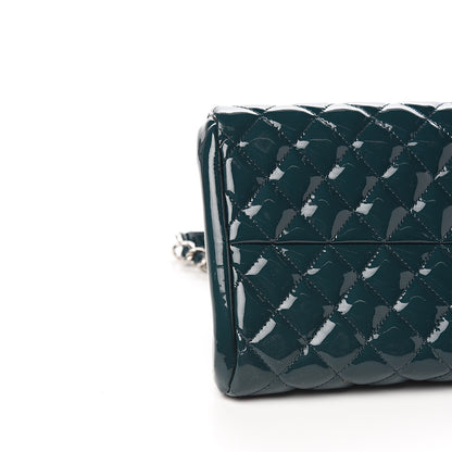 Chanel Patent Quilted Medium Just Mademoiselle Bowling Bag Turquoise 7 of 10