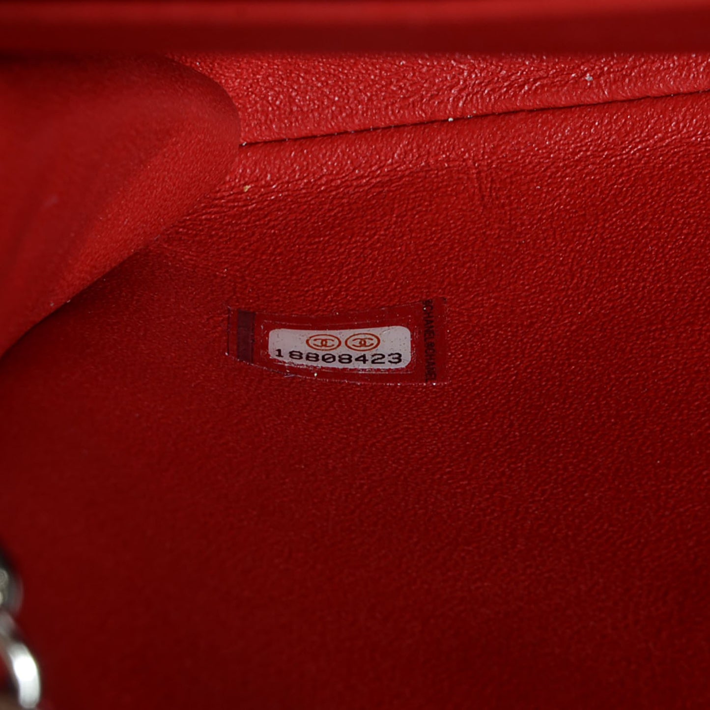 Caviar Quilted Clutch with Chain Flap Red