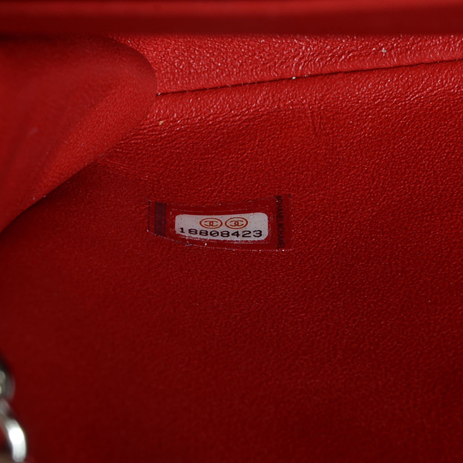 Chanel Caviar Quilted Clutch with Chain Flap Red 8 of 9