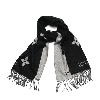 Louis Vuitton Cashmere Monogram Reykjavik Scarf Black 1 of 3