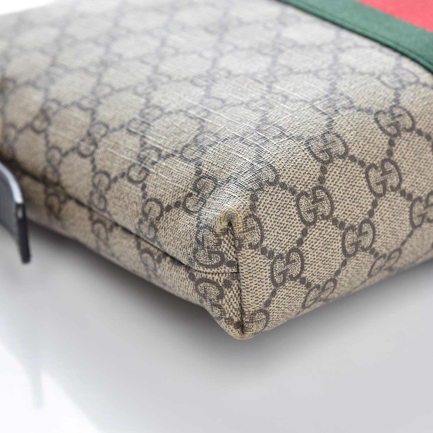 Gucci GG Supreme Monogram Web Messenger Bag Black 8 of 11