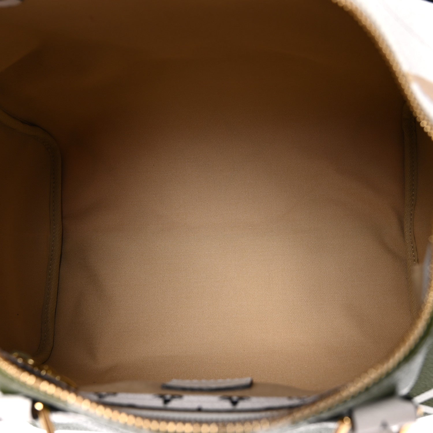 Louis Vuitton Monogram Giant Speedy Bandouliere 30 Kaki Beige 6 of 11