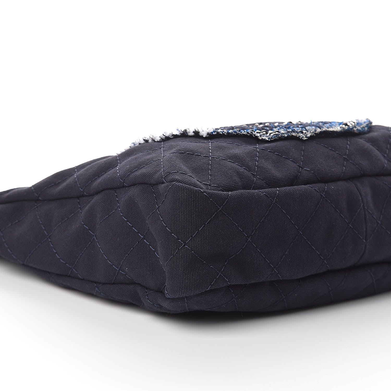 Chanel Canvas Quilted La Pausa Large Shopping Tote Navy 9 of 10