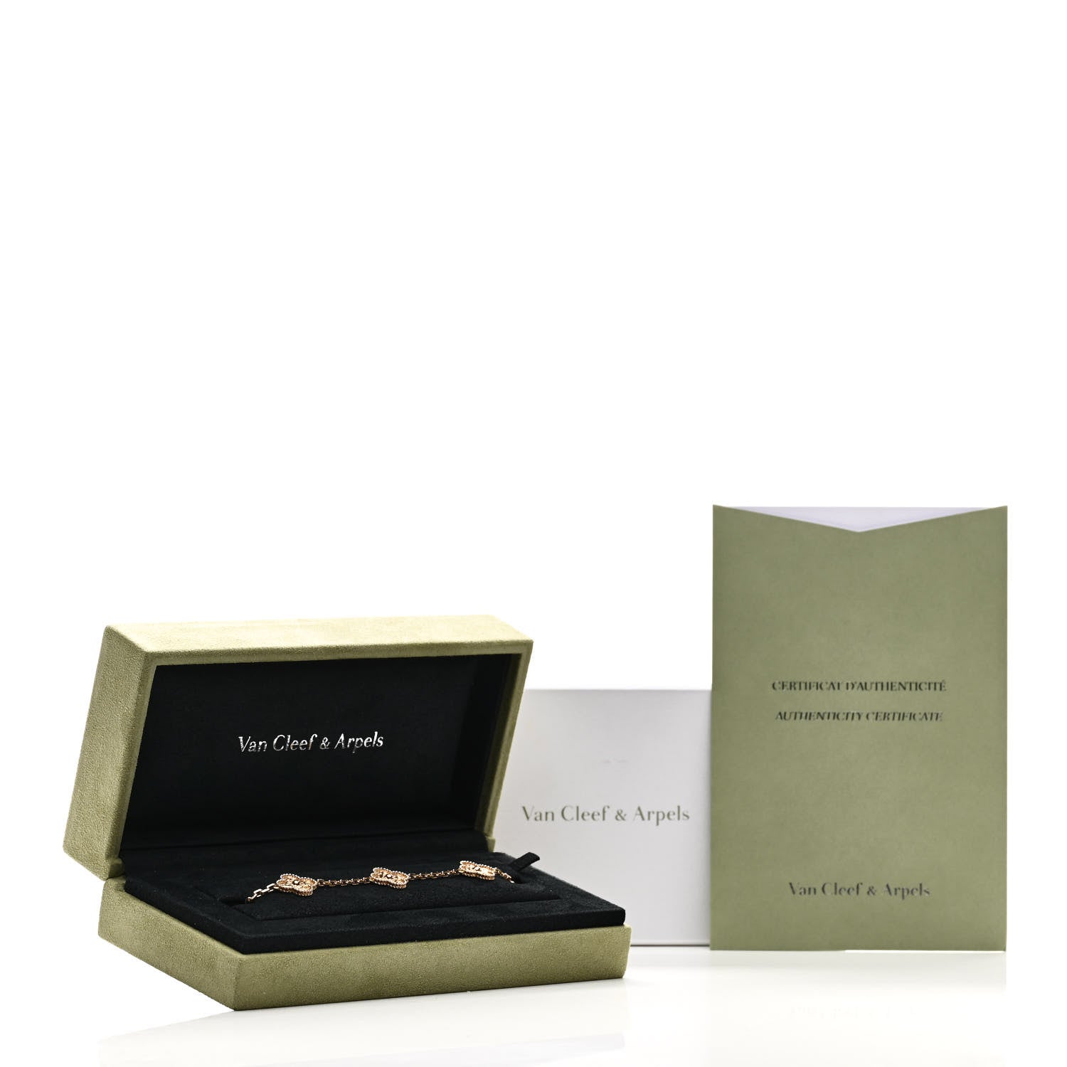 Van Cleef & Arpels 18K Yellow Gold 5 Motifs Vintage Alhambra Bracelet 7 of 7