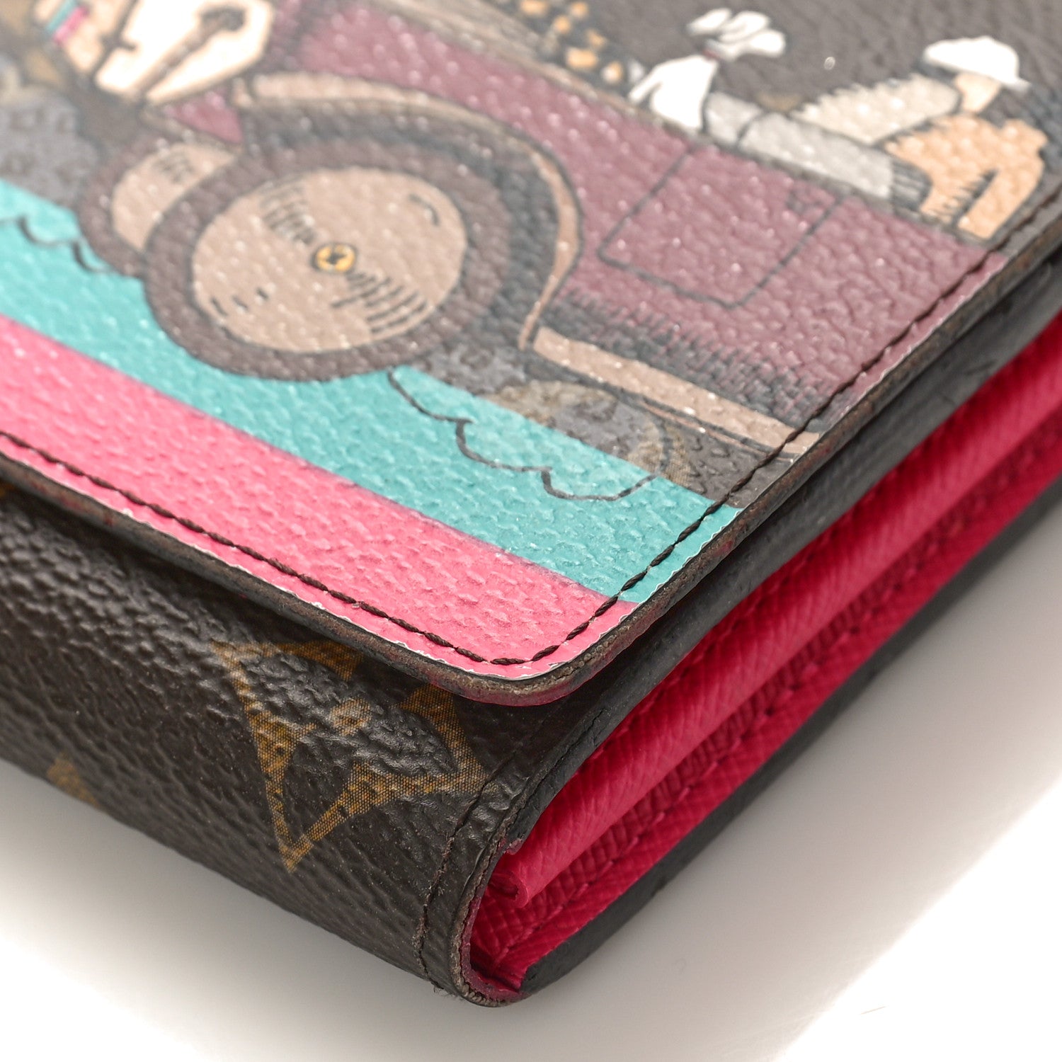 Louis Vuitton Monogram 2015 Christmas Animation Sarah Wallet Hibiscus 9 of 10