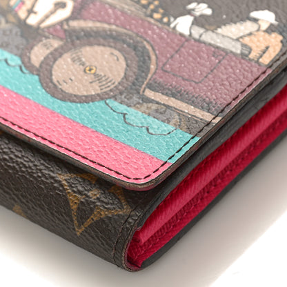 Louis Vuitton Monogram 2015 Christmas Animation Sarah Wallet Hibiscus 9 of 10