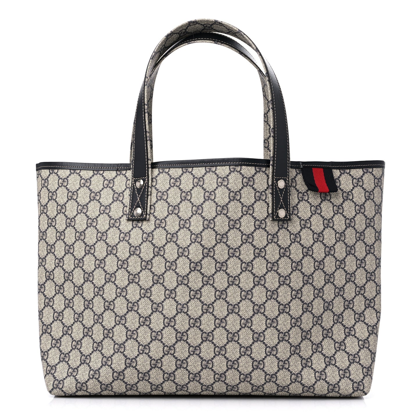 GG Plus Monogram Medium Signature Web Loop Tote Navy