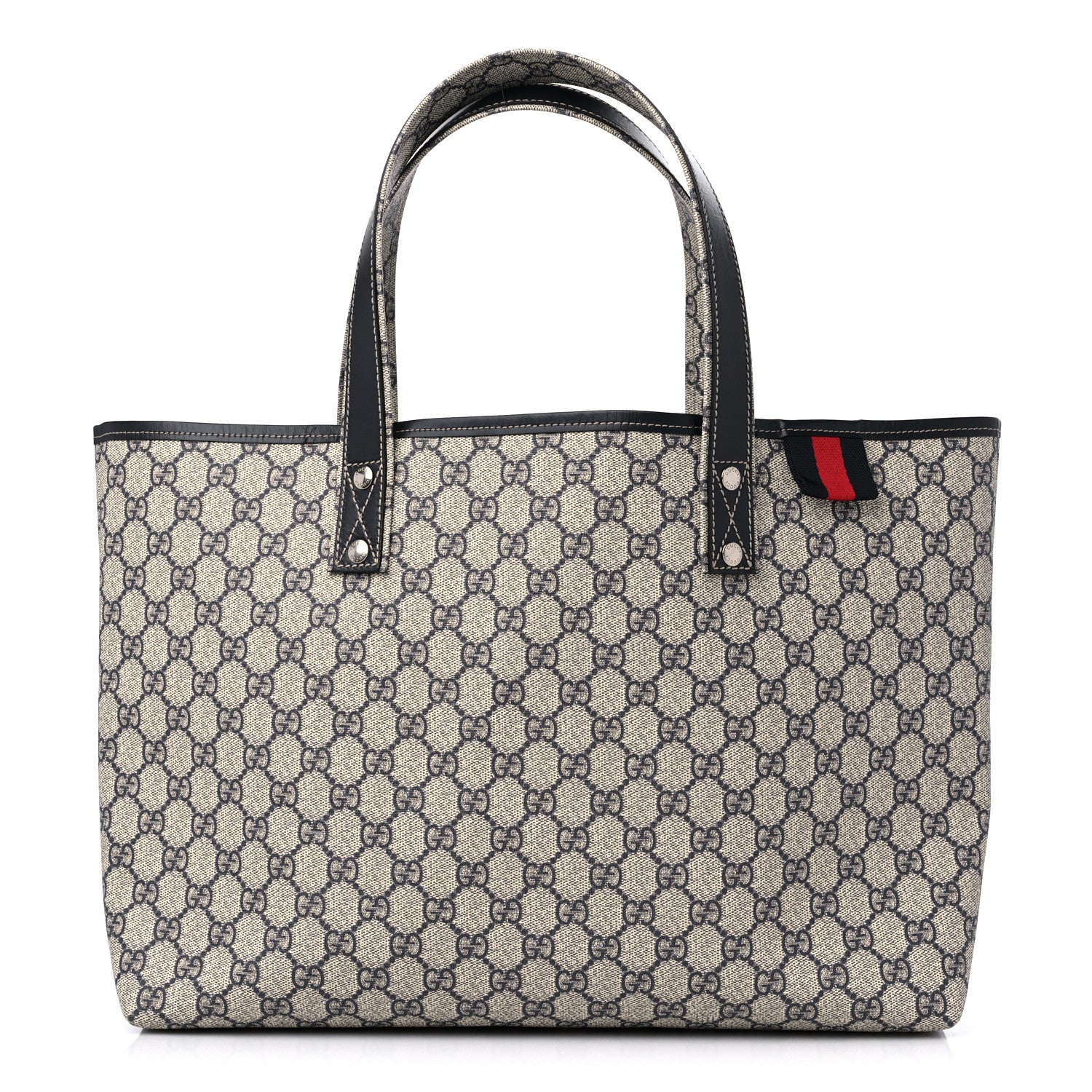 Gucci GG Plus Monogram Medium Signature Web Loop Tote Navy 1 of 11