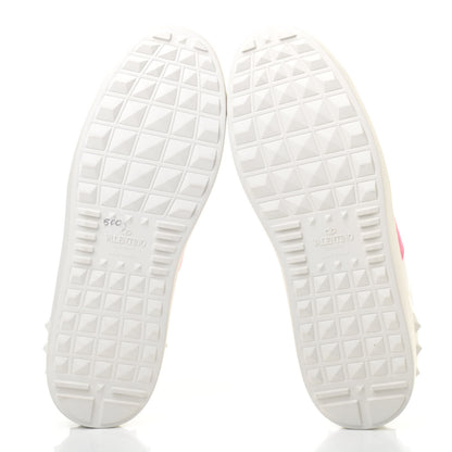 Valentino Garavani Calfskin Womens Rockstud Open Sneakers 40 White Pink 5 of 10