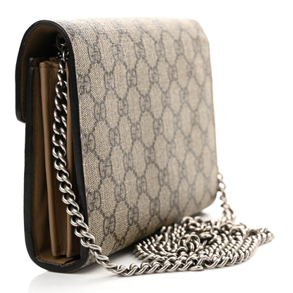 Gucci GG Supreme Monogram Mini Dionysus Chain Wallet Beige Taupe 3 of 14