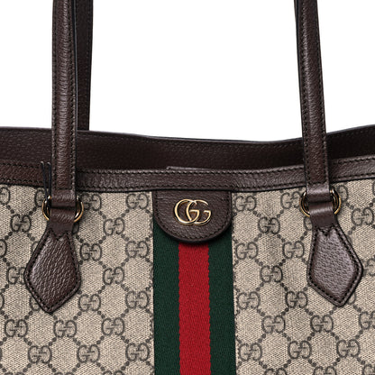 Gucci GG Supreme Monogram Medium Ophidia Shopping Tote Brown 9 of 11