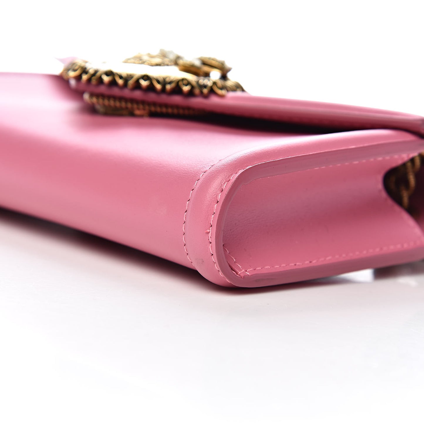 Smooth Calfskin Mini Devotion Crossbody Bag Rosa