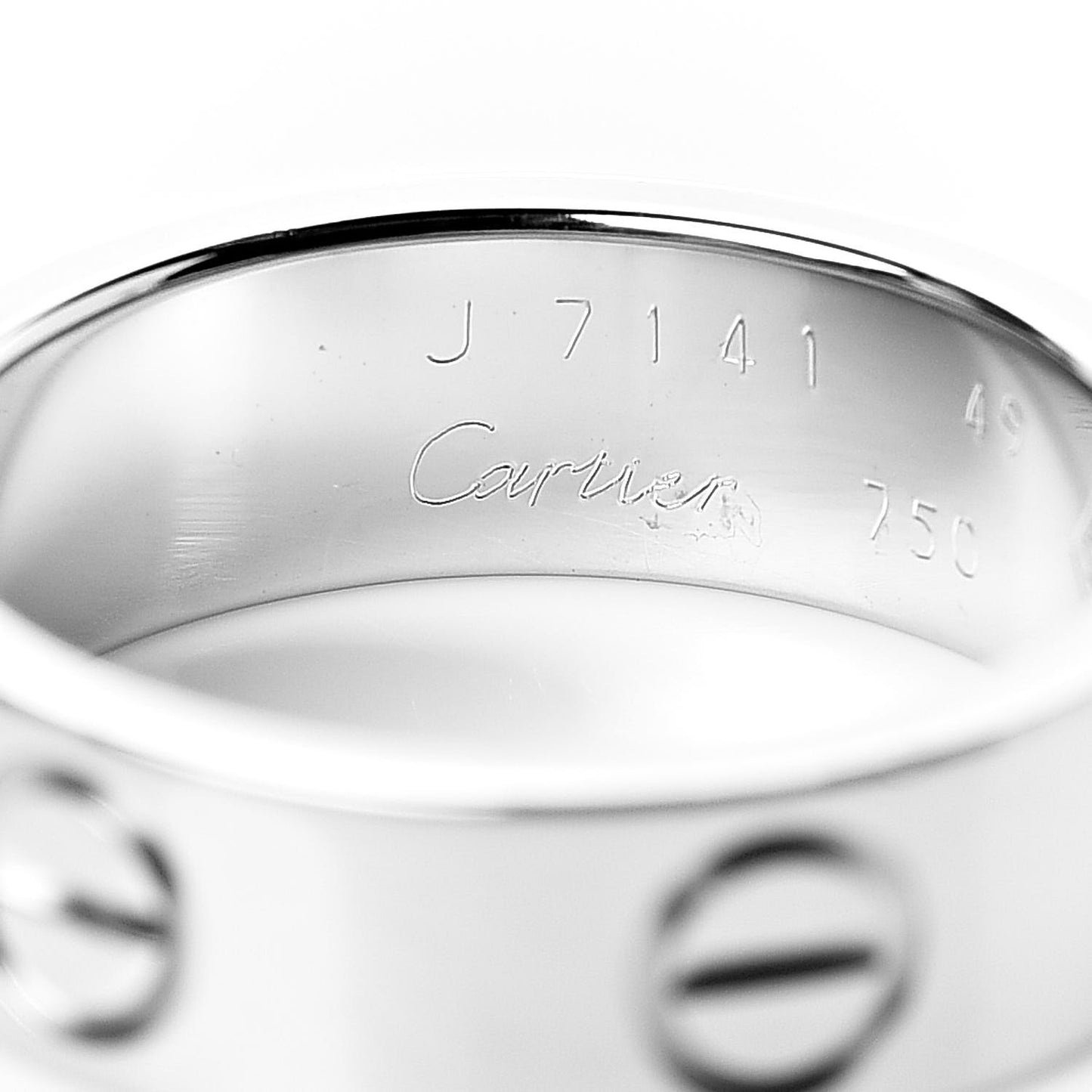 18K White Gold 5.5mm LOVE Ring 49 5