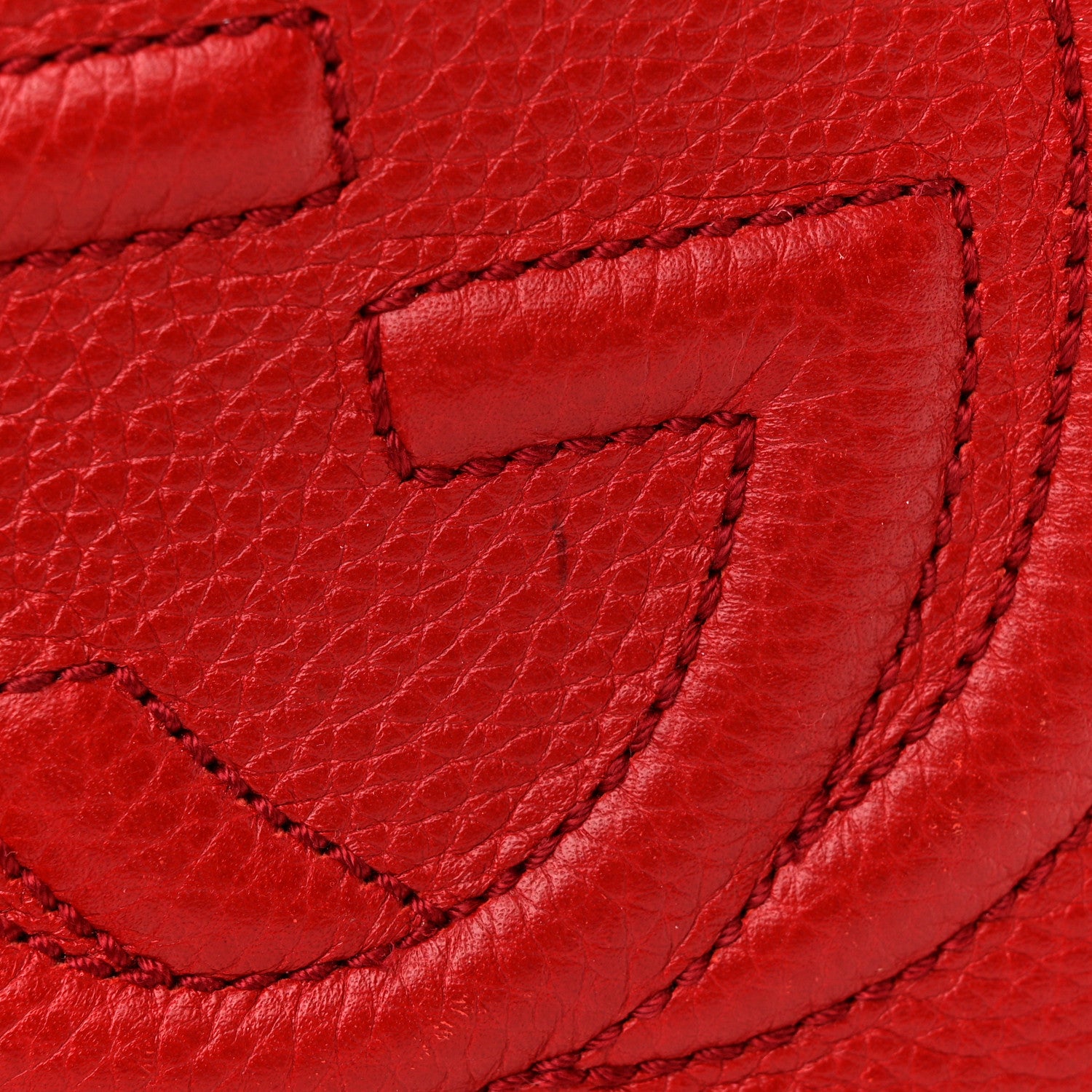 Gucci Pebbled Calfskin Small Soho Disco Bag Tabasco Red 13 of 14