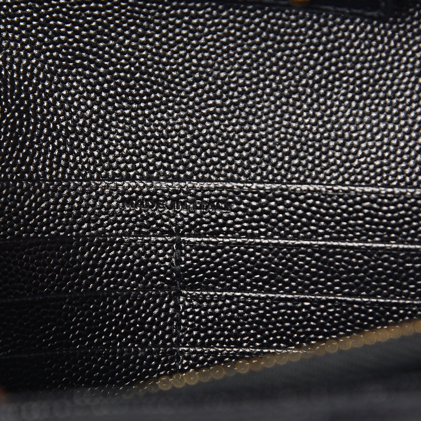Grain De Poudre Matelasse Chevron Monogram Chain Wallet Black