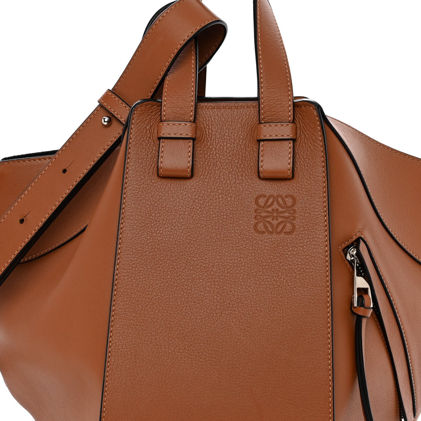 Calfskin Small Hammock Shoulder Bag Tan