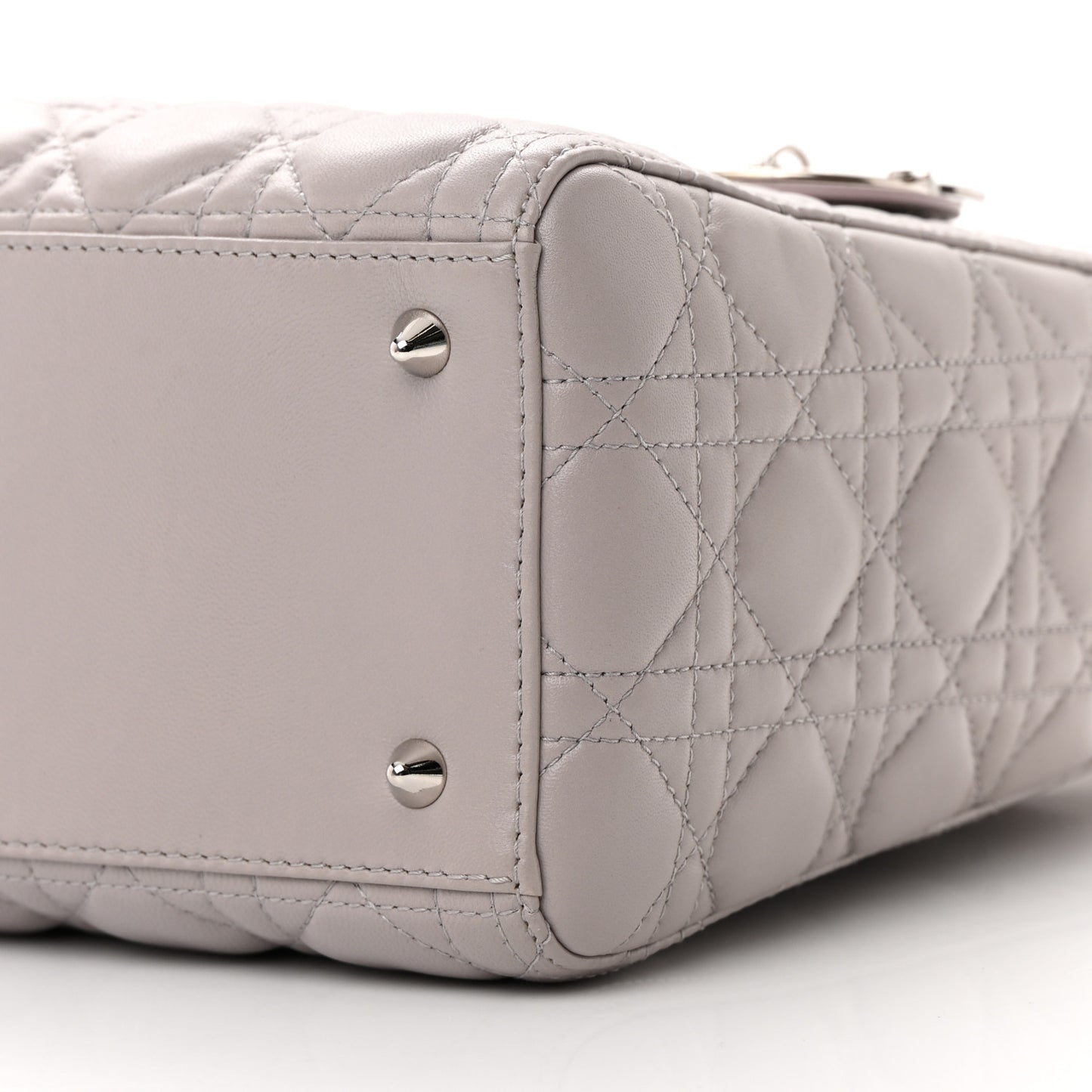 Lambskin Cannage Medium Lady Dior Grey