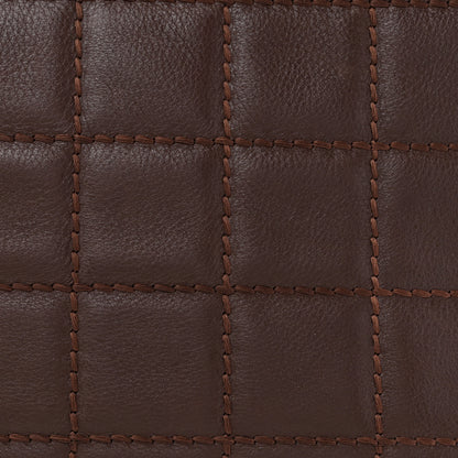 Chanel Calfskin Stitched Chocolate Bar Shopping Tote Dark Brown 8 of 19