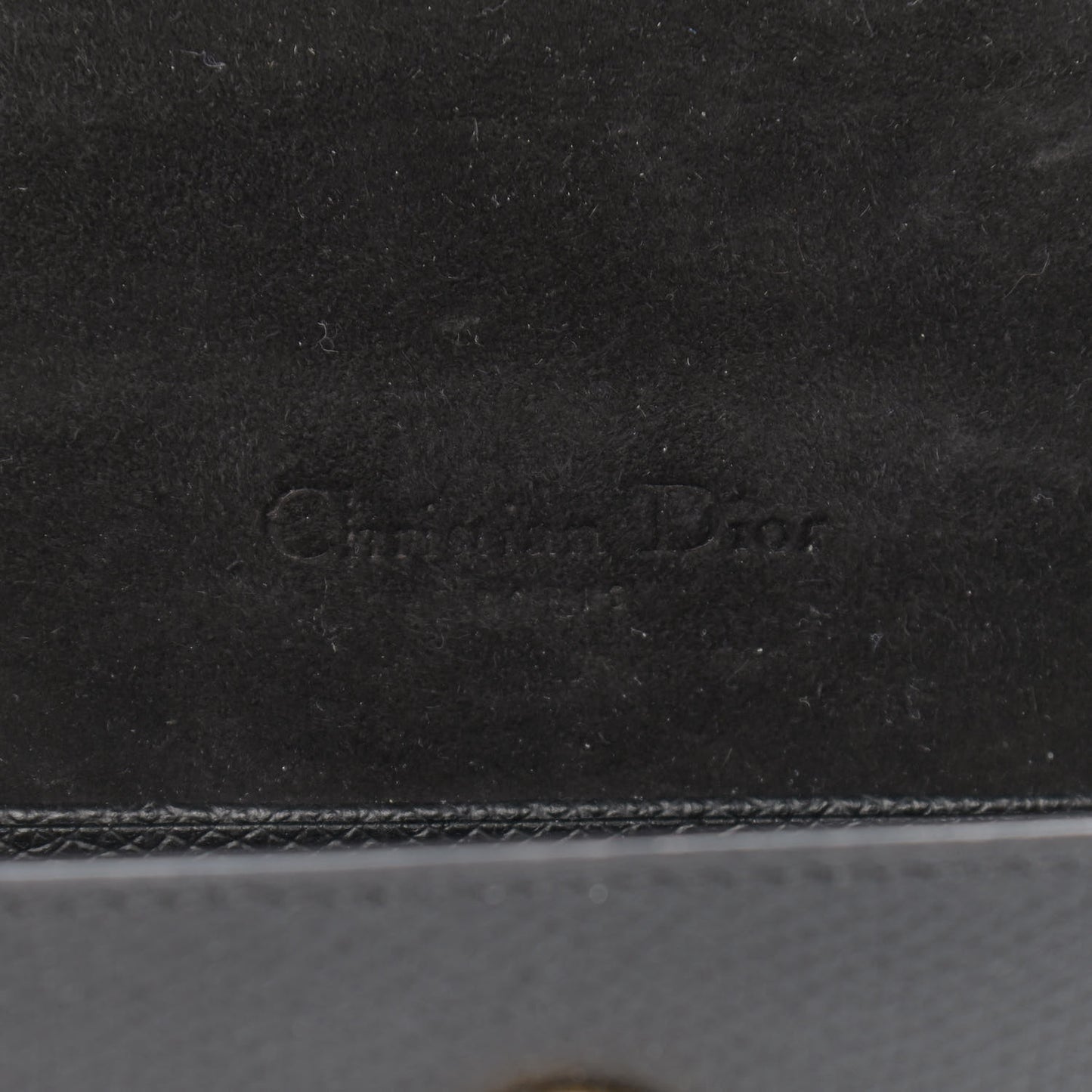 Grained Calfskin Saddle Belt Clutch Black