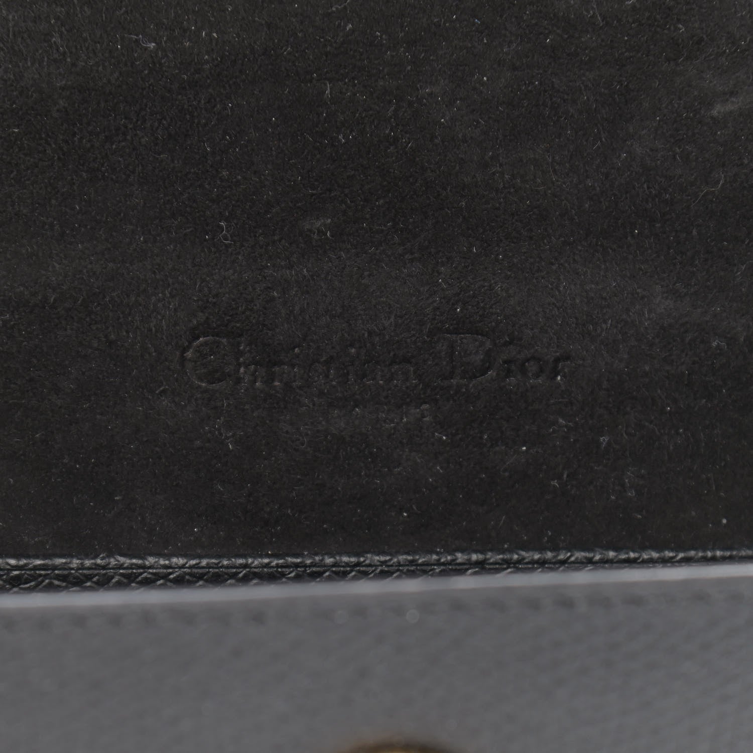 Christian Dior Grained Calfskin Saddle Belt Clutch Black 6 of 11