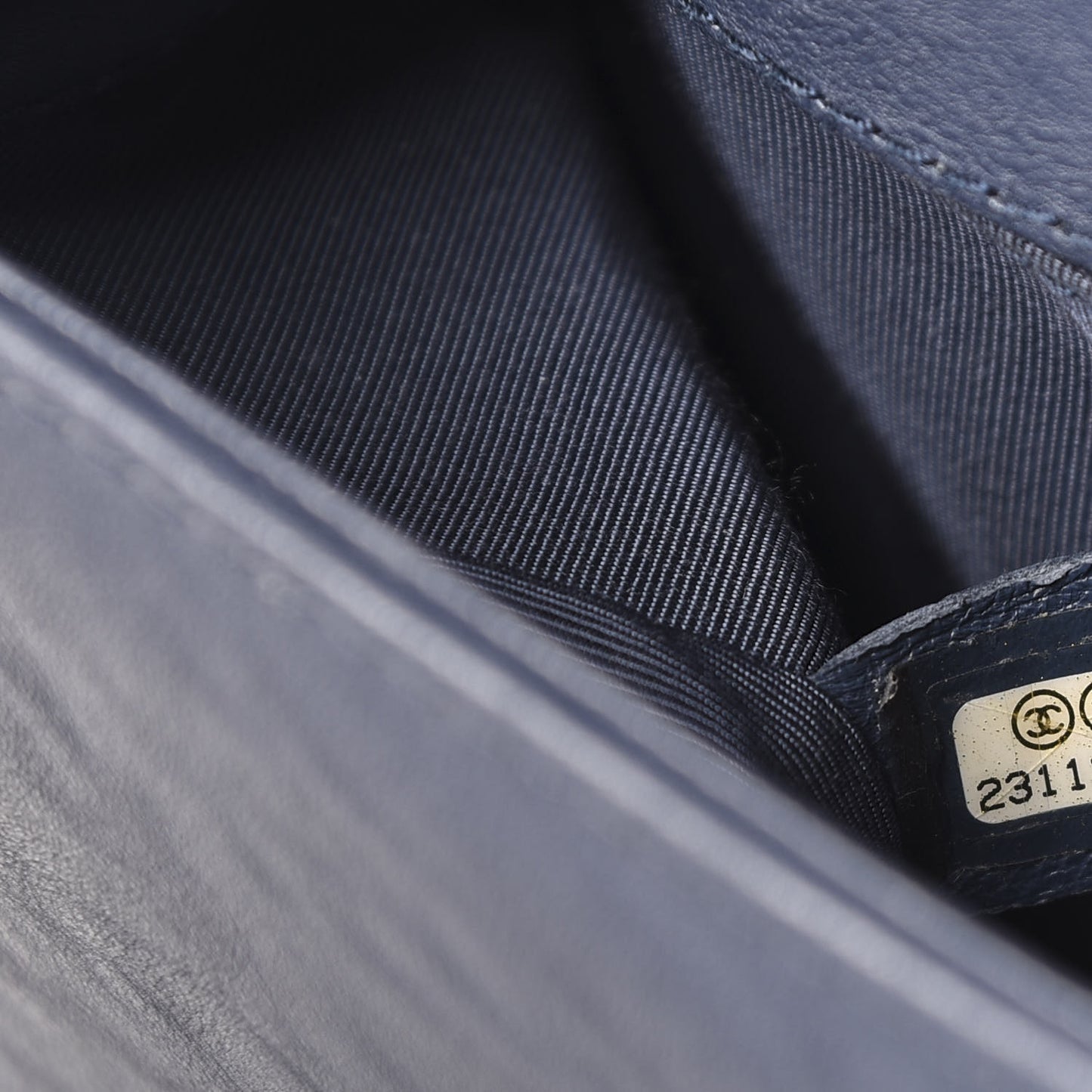 Calfskin Quilted Medium Top Handle Boy Flap Navy