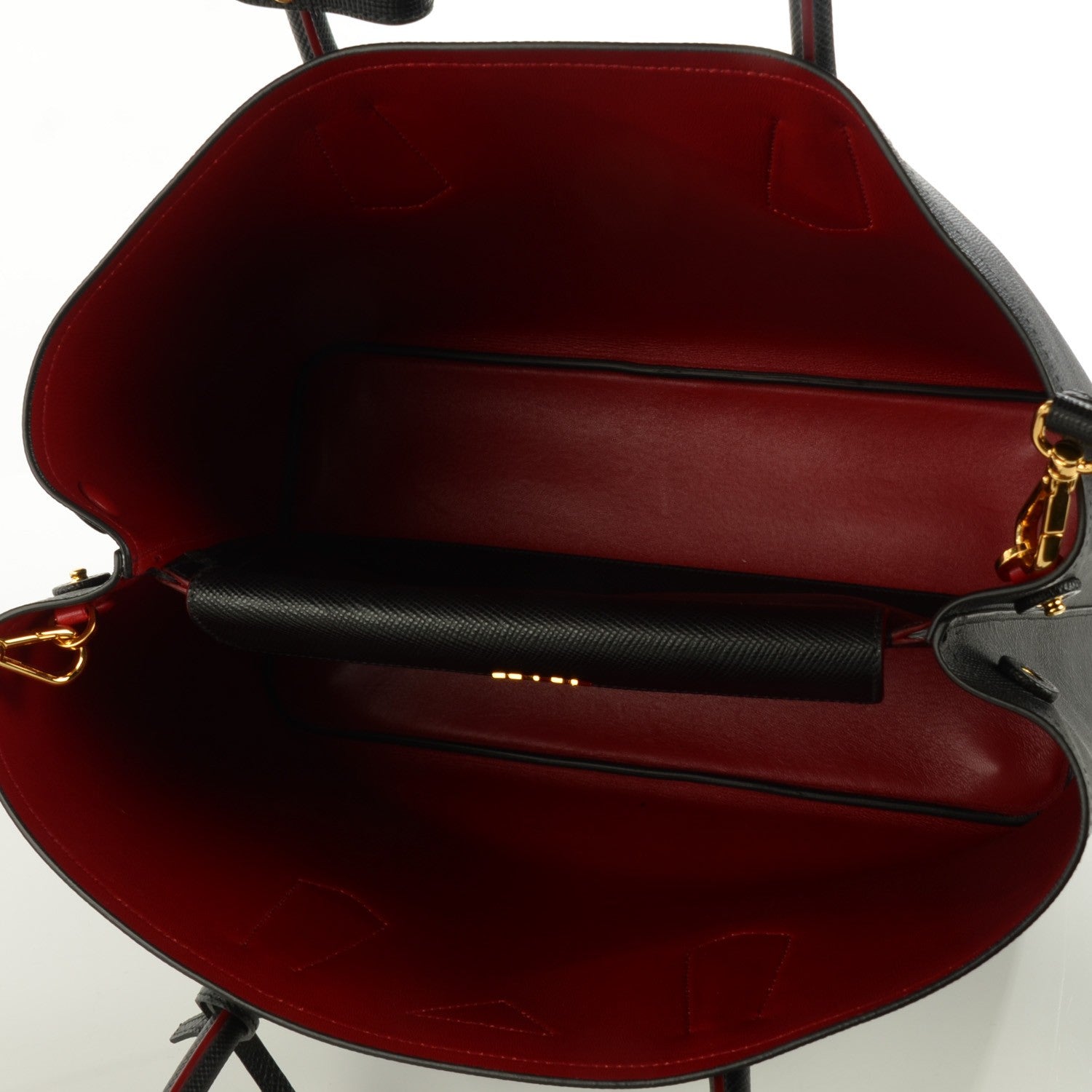 Prada Saffiano Cuir Large Double Bag Nero Black 24 of 24