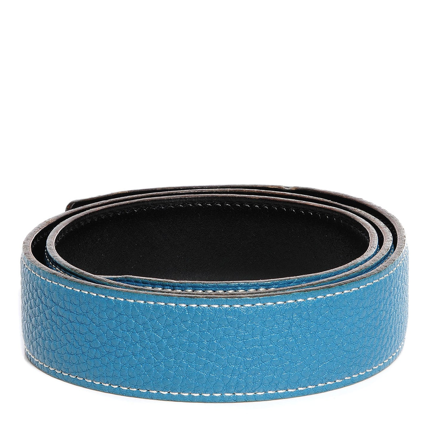 Togo Box 32mm Belt Strap 75 Blue Jean Noir