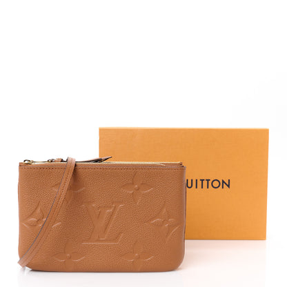 Louis Vuitton Empreinte Monogram Giant Double Zip Pochette Caramel 12 of 12