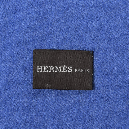 Hermes Cashmere Reversible Evelyne Scarf Bleu Ocean Bleu Cobalt 3 of 4