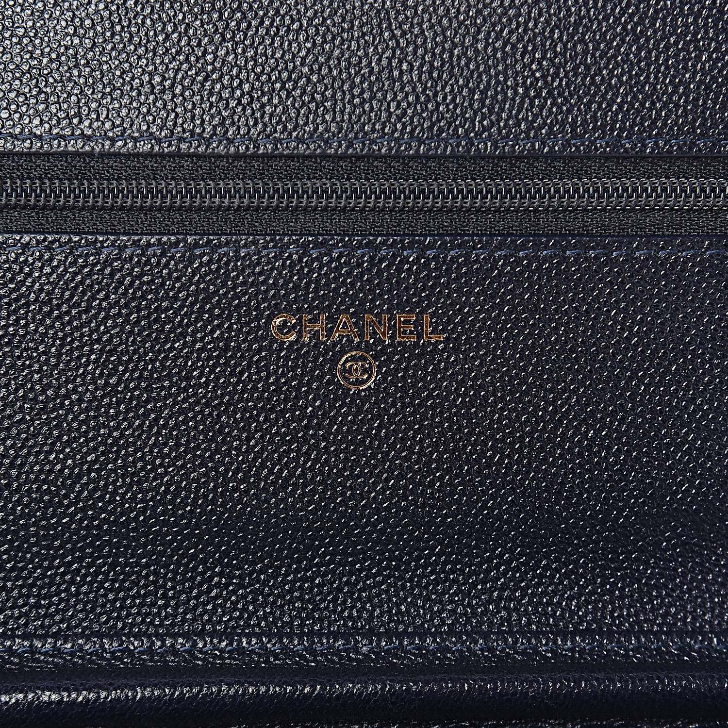 Chanel Caviar Quilted Golden Class Wallet On Chain WOC Navy 6 of 12